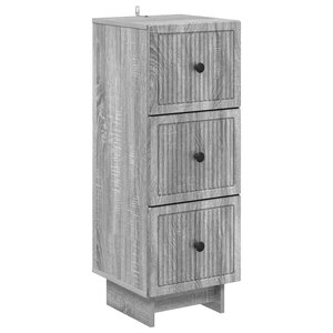 vidaXL Armoire à tiroirs Sonoma gris 33 x 34 5 x 90 cm