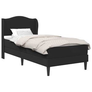 vidaXL Cadre de lit avec tête de lit Noir 90 x 190 cm Simili cuir
