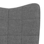 vidaXL Chaise à bascule Gris foncé Tissu