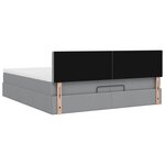 VidaXL Cadre de lit ottoman et matelas gris clair 200x200cm tissu