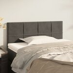 vidaXL Tête de lit Gris foncé 100x5x78/88 cm Velours