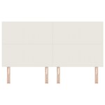 vidaXL Tête de Lit LED en Velours Côtelé Crème  90 cm