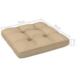 vidaXL Salon de jardin palette 4Pièces avec coussins Pin imprégné de gris