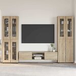 vidaXL Ensemble meuble TV FLORIN Chêne Sonoma Bois d'ingénierie