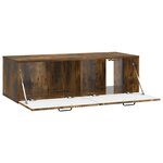vidaXL Meuble TV mural Chêne fumé 98 x 41 x 30 cm Bois d'ingénierie
