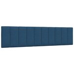 vidaXL Coussin de tête de lit Hanko bleu 200 cm tissu