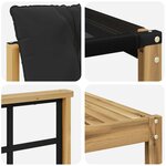 vidaXL Ensemble de canapés d'extérieur 6 pc Blanc et noir