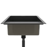 vidaXL Évier de cuisine fait main Noir Acier inoxydable