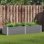 vidaXL Lit surélevé de jardin 250x100x54 cm WPC Gris