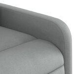 vidaXL Fauteuil de massage inclinable Gris clair Tissu