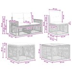 vidaXL Ensemble de canapé de jardin 10 Pièces Beige et blanc crème