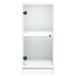 vidaXL Armoire latérale avec portes en verre blanc 35x37x75 5 cm