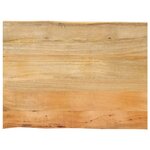 vidaXL Dessus de table 90x60x2 5 cm bord vivant bois massif manguier