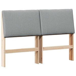 vidaXL Tête de lit capitonnée Gris clair 160 cm Pin massif