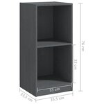 vidaXL Armoire d'appoint gris 35 5x33 5x76 cm bois de pin massif