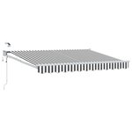 vidaXL Auvent rétractable électrique Anthracite et blanc 3 5 x 2 5 m