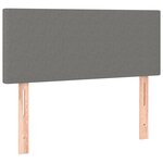vidaXL Sommier à lattes de lit avec matelas Gris foncé 100x200cm Tissu