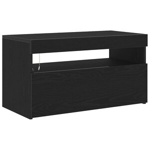 vidaXL Meuble TV Noir 75 x 35 x 40 cm Bois d'ingénierie