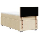 vidaXL Sommier à lattes de lit avec matelas Crème 100x200 cm Tissu