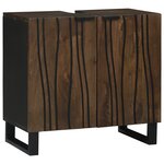 vidaXL Ensemble de mobilier de salle de bain avec tiroir avec étagère avec stockage avec porte avec miroir 5 Pièces Blanc
