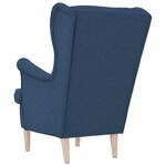 vidaXL Fauteuil bleu 74x84x100 cm tissu