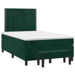 vidaXL Sommier à lattes de lit avec matelas Vert foncé 100x200 cm