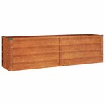 vidaXL Lit surélevé de jardin rouillé 160x40x45 cm acier corten