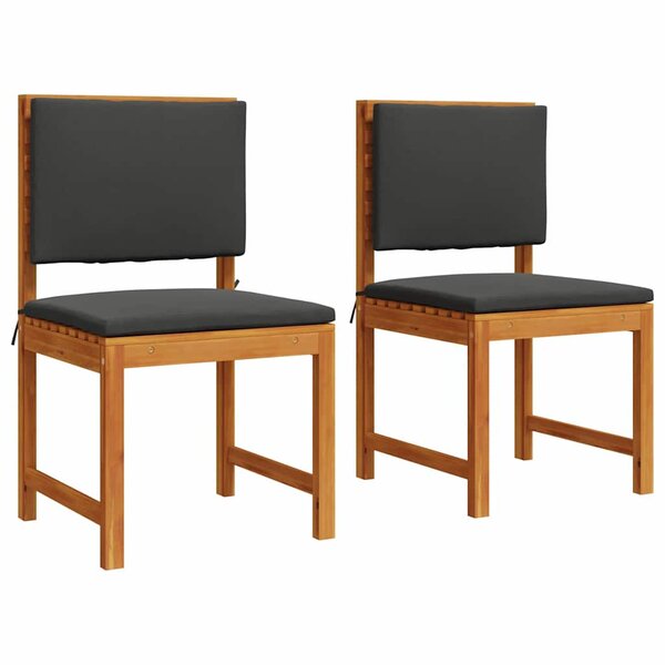 vidaXL Chaise de jardin 2 Pièces Marron 50 x 50 x 91cm