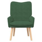 Chaise Relaxante vidaXL Vert Jungle en Velours Côtelé