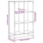 vidaXL Bibliothèque noir 65 5x33x107 5 cm bois d'ingénierie
