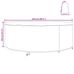 vidaXL Housse pour mobilier d'extérieur 244 x 244 x 105 cm