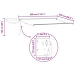 vidaXL Auvent rétractable électrique Beige et Anthracite 3 x 2 5 m