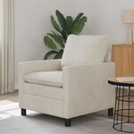 vidaXL Canapé Crème 76 x 81 x 87 5 cm Velours