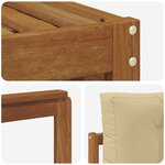 vidaXL Ensemble de canapés d'extérieur 6 pc Naturel et Beige