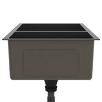 vidaXL Évier de cuisine Noir Acier inoxydable