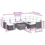 vidaXL Salon de jardin 10 Pièces avec coussins noir résine tressée
