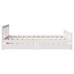 vidaXL Cadre de lit sans matelas blanc 150x200 cm bois de pin massif