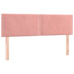 vidaXL Sommier à lattes de lit avec matelas LED Rose 140x190cm Velours