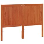 vidaXL Tête de lit cire marron 135 cm bois massif de pin