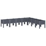 vidaXL Jardinière avec pieds gris 200x160x42 cm PP