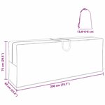 vidaXL Sac de stockage extérieur Noir 200 x 60 x 75 cm Tissu 420D