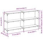 vidaXL Table console avec dessus en verre transparent 158 5x30x81 cm