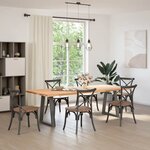 vidaXL Pieds de table à manger en forme de V 2 pièces Anthracite 50x(72-73 3) cm Acier