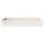 vidaXL Cadre de lit avec tiroirs sans matelas blanc 150x200 cm