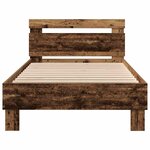 vidaXL Cadre de lit Bois ancien 90 x 200 cm Bois d'ingénierie