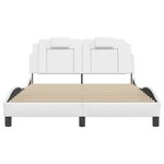 vidaXL Cadre de lit Viana sans matelas blanc 120x200 cm similicuir