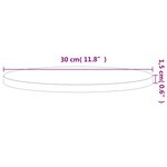 vidaXL Dessus de table Ø30x1 5 cm rond bois massif de hêtre