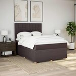vidaXL Sommier à lattes de lit avec matelas Marron foncé 140x190 cm