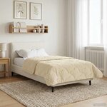 vidaXL Duvet d'été simple Matelassé Crème 155 x 200 cm