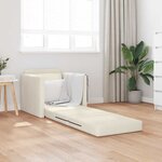 vidaXL Canapé-Lit 60cm Crème Velours